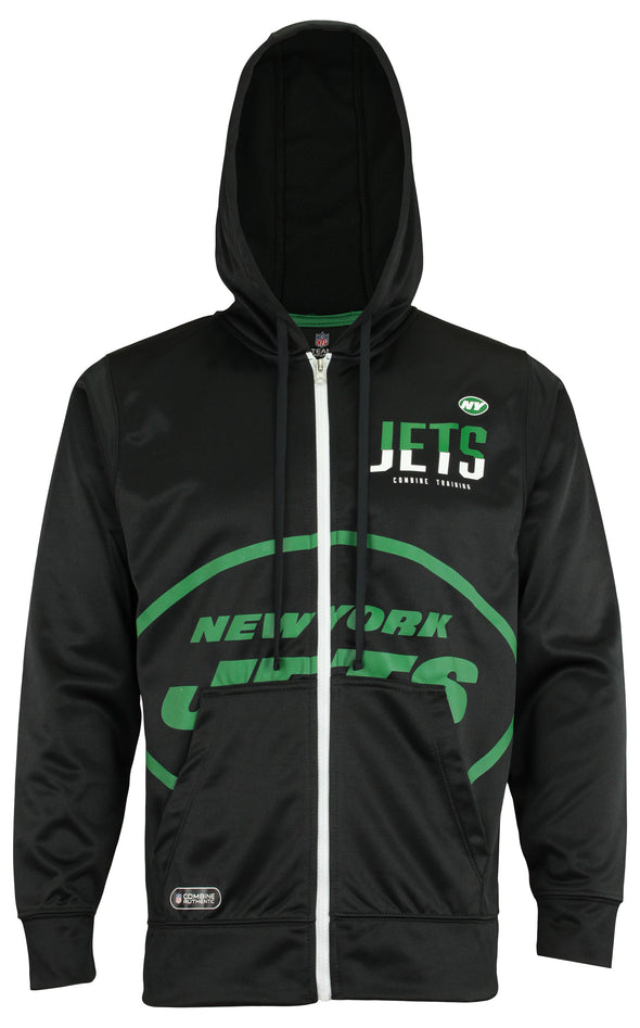 Outerstuff NFL Men's New York Jets Drill Performance Full Zip Hoodie