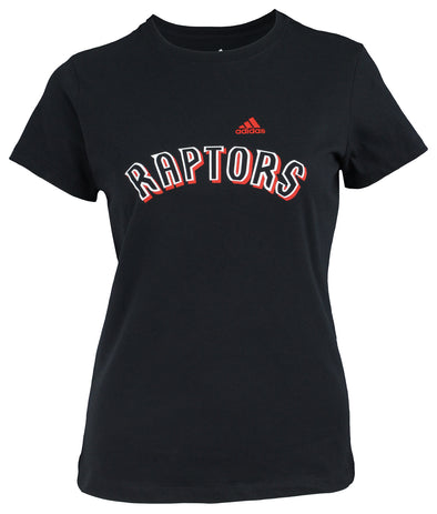 adidas Toronto Raptors NBA Women's Short Sleeve Everyday Tee, Black