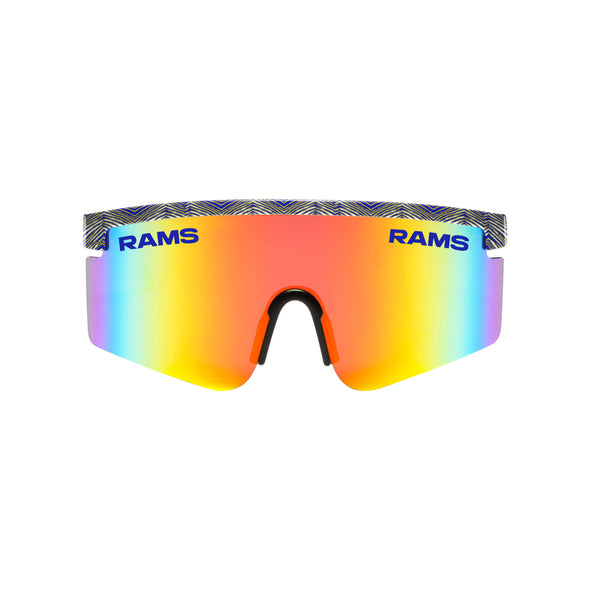 FOCO X Zubaz NFL Collab 90s Retro Swag Sunglasses, Los Angeles Rams