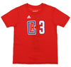 Adidas NBA Youth Los Angeles Clippers Chris Paul #3 Player's Tee, Red