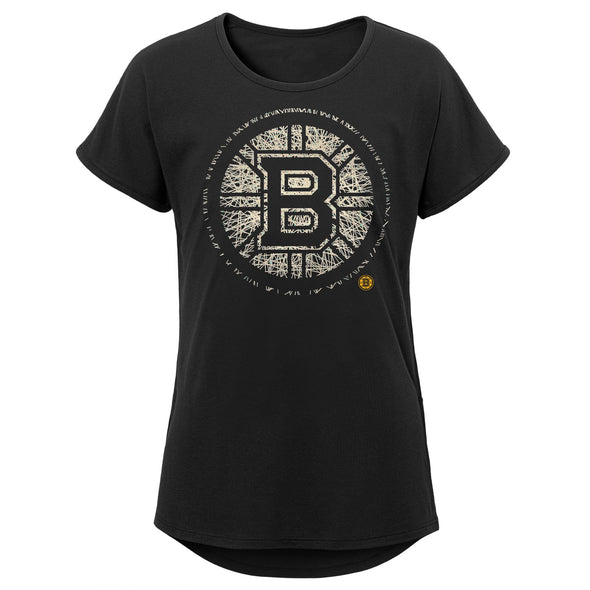 Outerstuff NHL Youth Girls Boston Bruins Energized Short Sleeve Dolman Tee