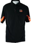 Reebok NFL Men's Cincinnati Bengals Team PlayDry Performance Polo Shirt, Black