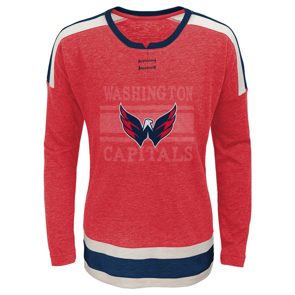 Outerstuff NHL Youth Girls (7-16) Washington Capitals Celly Hyper Slub Tee Shirt