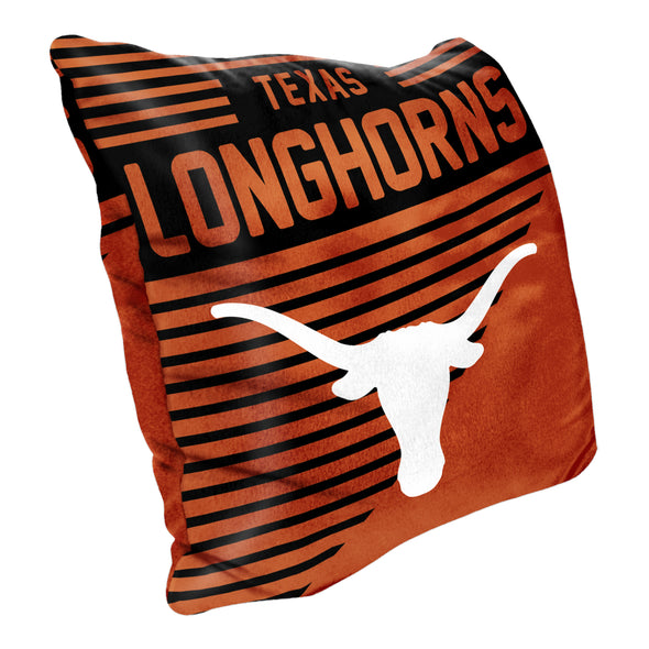 Northwest NCAA Texas Longhorns Velvet Stripes Throw Pillow,16"X16"