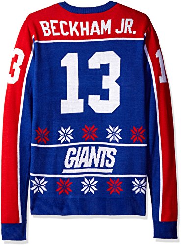 KLEW NFL Men's New York Giants Odell Beckham Jr. #13 2015 Ugly Sweater