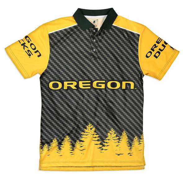 KLEW NCAA Men's Oregon Ducks Thematic Polo Shirt