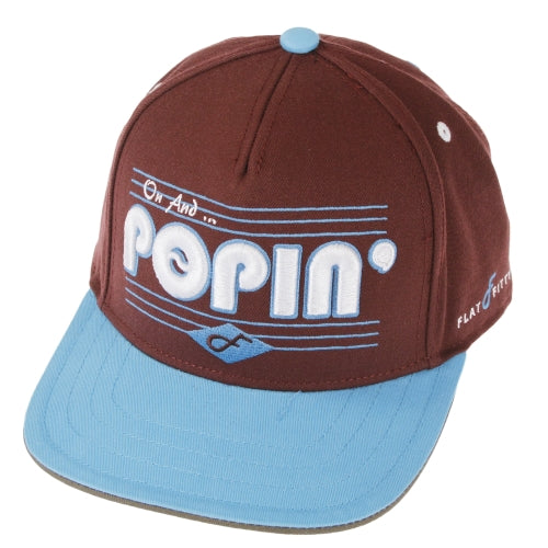 Flat Fitty Popin' Cap Hat, Burgundy / Teal, One Size