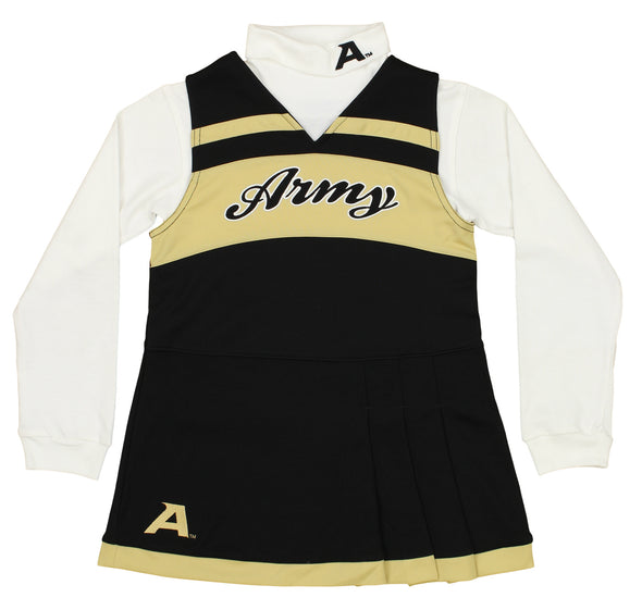 Outerstuff NCAA Little Girls Army Black Knights Cheer Jumper Dress Set