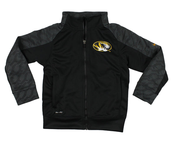 Nike NCAA Youth Missouri Tigers Fly Speed Full Zip Performance Jacket, Black