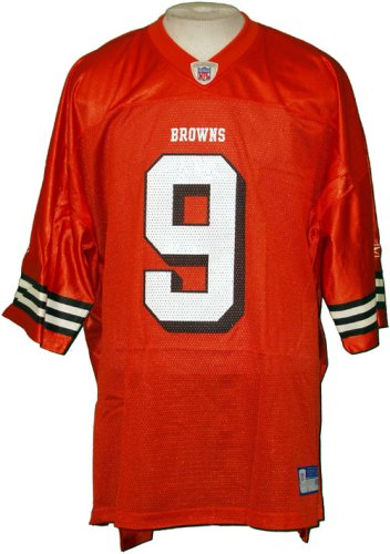 Reebok Cleveland Browns Mens NFL Football Jersey Charlie Frye #9 Jersey, Orange