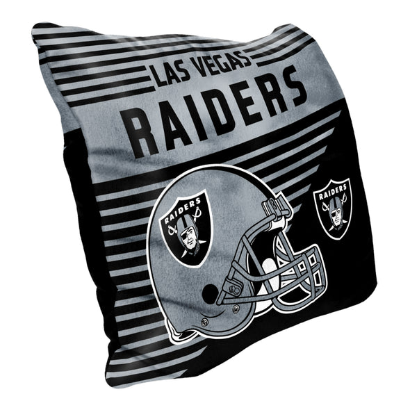 Northwest NFL Las Vegas Raiders Velvet Stripes Throw Pillow, 16"x16"