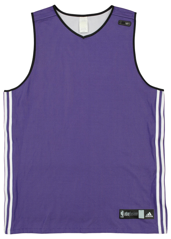 Adidas NBA Men's 3-Stripe Fusion Reversible Practice Jersey, Purple/White