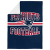 FOCO NFL New England Patriots Stripe Micro Raschel Plush Throw Blanket, 45 x 60