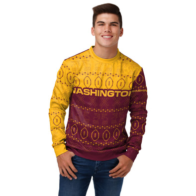FOCO Men's NFL Washington Football Team Ugly Printed Sweater