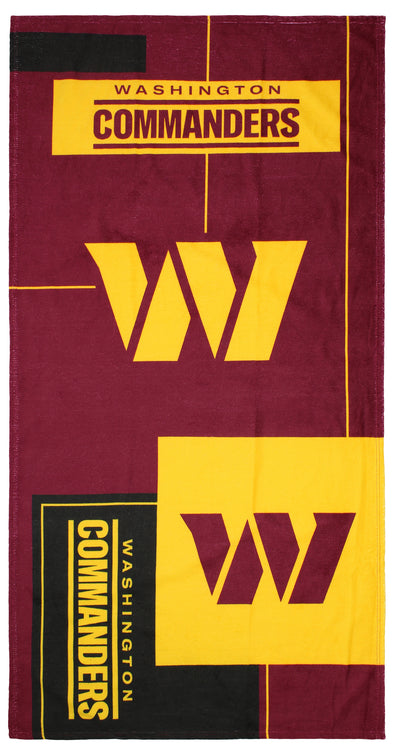 Northwest NFL Washington Commanders State Line Beach Towel, 30x60