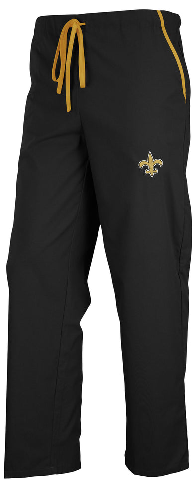 Fabrique Innovations NFL Unsiex New Orleans Saints Team Logo Scrub Pants