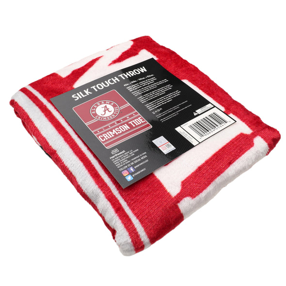 Northwest NCAA Alabama Crimson Tide Dual Vision Silk Touch Throw Blanket, 45"x60"