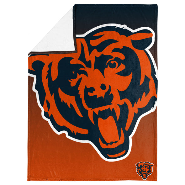 FOCO NFL Chicago Bears Gradient Micro Raschel Throw Blanket, 50 x 60