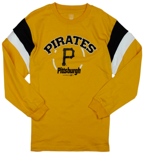 MLB Baseball Kids / Youth Pittsburgh Pirates Long Sleeve Shirt - Yellow