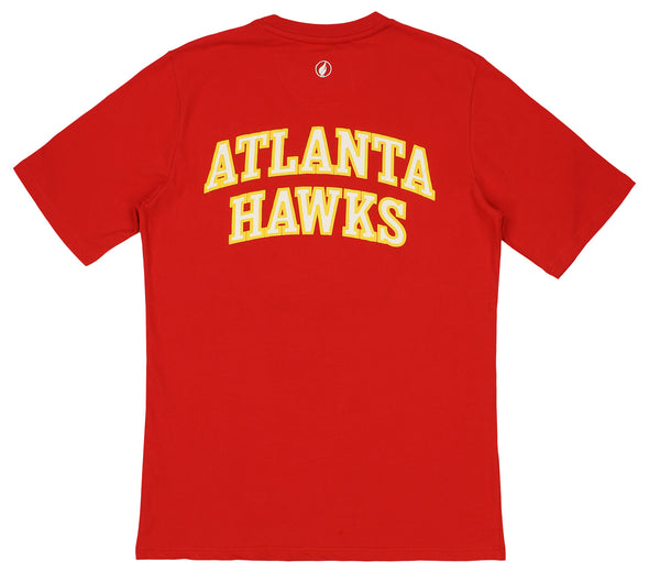 FISLL NBA Men's Atlanta Hawks Team Color, Name and Logo Premium T-Shirt