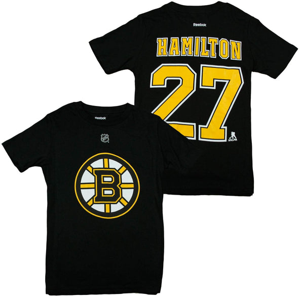 Reebok NHL Youth Boston Bruins Dougie Hamilton #27 Player Tee, Black