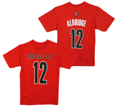 Outerstuff NBA Toddler Boys Portland Trailblazers LaMarcus Aldridge #12 Player T-Shirt, Red