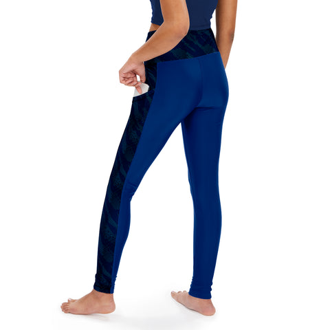 Zubaz NFL Women's Indianapolis Colts Elevated Viper Accent Leggings, Royal Blue