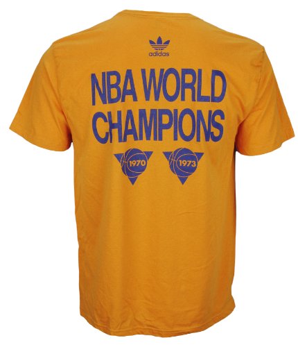 Adidas Men's NBA New York Knicks Short Sleeve T- Shirt Shirt Top, Orange