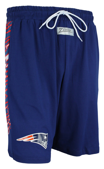 Zubaz NFL Men's New England Patriots Team Logo Zebra Side Seam Shorts, Navy