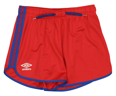 Umbro Women's Taped Fitness Shorts, Vermillion/Tw Royal
