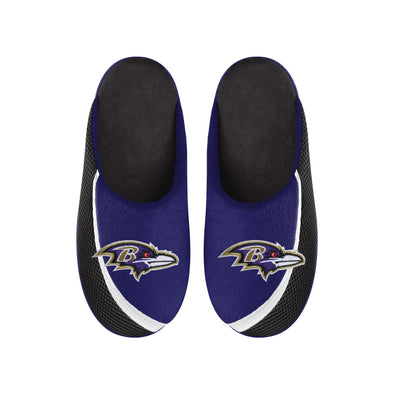 FOCO NFL Men's NFL Baltimore Ravens 2022 Big Logo Color Edge Slippers