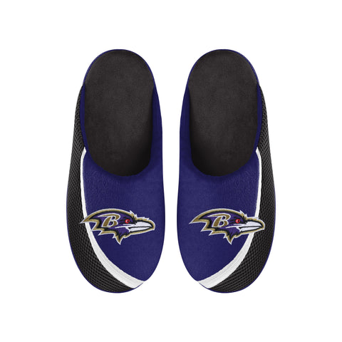 FOCO NFL Men's NFL Baltimore Ravens 2022 Big Logo Color Edge Slippers