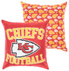 FOCO NFL Kansas City Chiefs 2 Pack Couch Throw Pillow Covers, 18 x 18