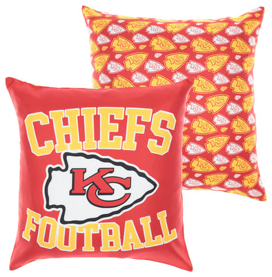 FOCO NFL Kansas City Chiefs 2 Pack Couch Throw Pillow Covers, 18 x 18