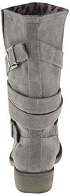 Rocket Dog Women's Truly McLaren PU Motorcycle Boots, Charcoal Gray