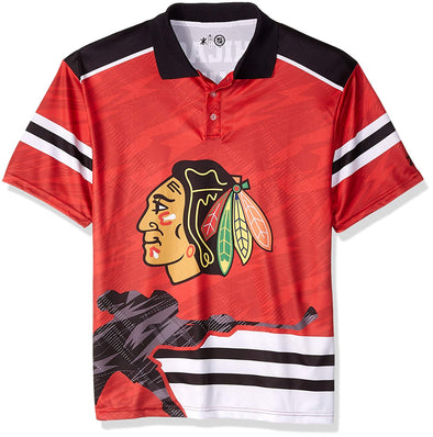 Forever Collectibles NHL Men's Chicago Blackhawks Thematic Polo Shirt