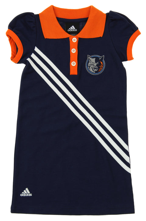 Adidas NBA Little Girls Charlotte Bobcats Polo Dress, Navy