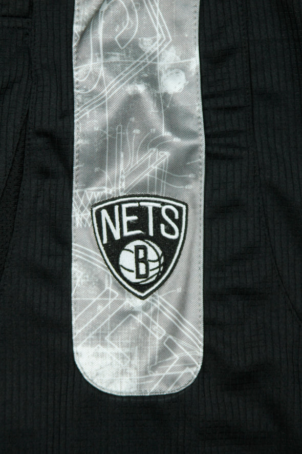 Zipway NBA Basketball Men's Brooklyn Nets Blue Print Shorts, Black / Grey