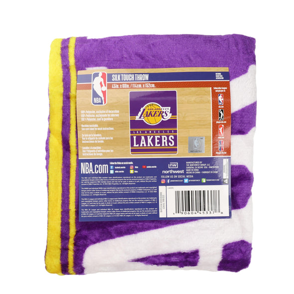 Northwest NBA Los Angeles Lakers Dual Vision 45 X 60 Silk Touch Throw Blanket