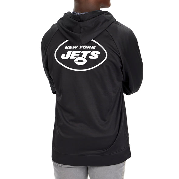 Zubaz Men's NFL New York Jets Full Zip Viper Print Fleece Hoodie