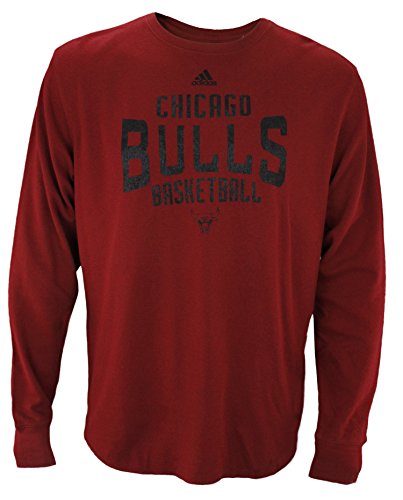 Adidas NBA Men's Chicago Bulls Intramural Long Sleeve Thermal Shirt, Triathlon Red