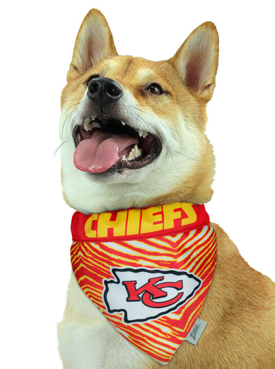 Zubaz X Pets First NFL Kansas City Chiefs Reversible Bandana For Dogs & Cats