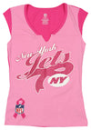 Reebok NFL Women's New York Jets Split Neck Tank Top Shirt, Pink