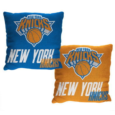 Northwest NBA New York Knicks Double Sided Jacquard Accent Throw Pillow