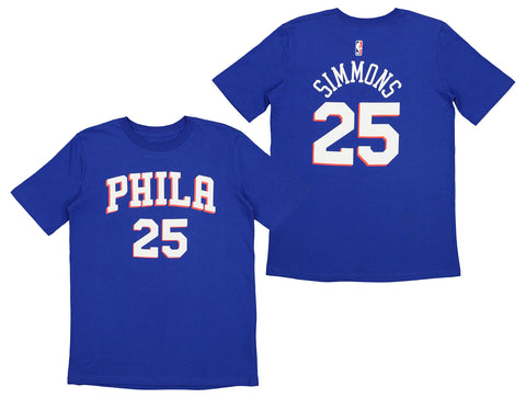 Outerstuff NBA Youth Boys Philadelphia 76ers Ben Simmons #25 Short Sleeve Shirt