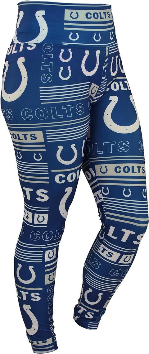 Zubaz NFL Women's Indianapolis Colts Column 24 Style Leggings