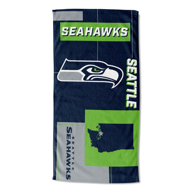 Northwest NFL Seattle Seahawks State Line Beach Towel