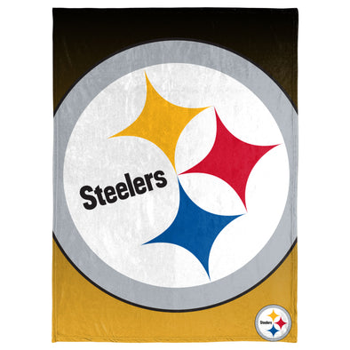 FOCO NFL Pittsburgh Steelers Gradient Micro Raschel Throw Blanket, 50 x 60