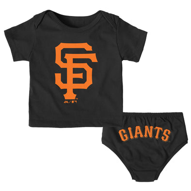Outerstuff MLB Infants San Francisco Giants Mini Uniform Tee Set, Black