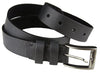 JD Fisk Men's Leather Skinny Belt, Black